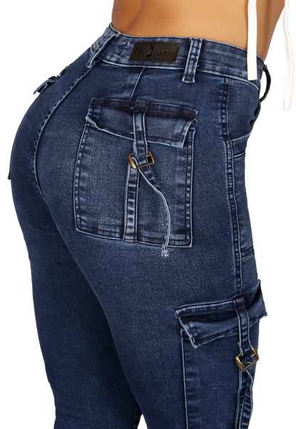 CurveTactik™ - Skini jeans Cargo Levanta Gluetos